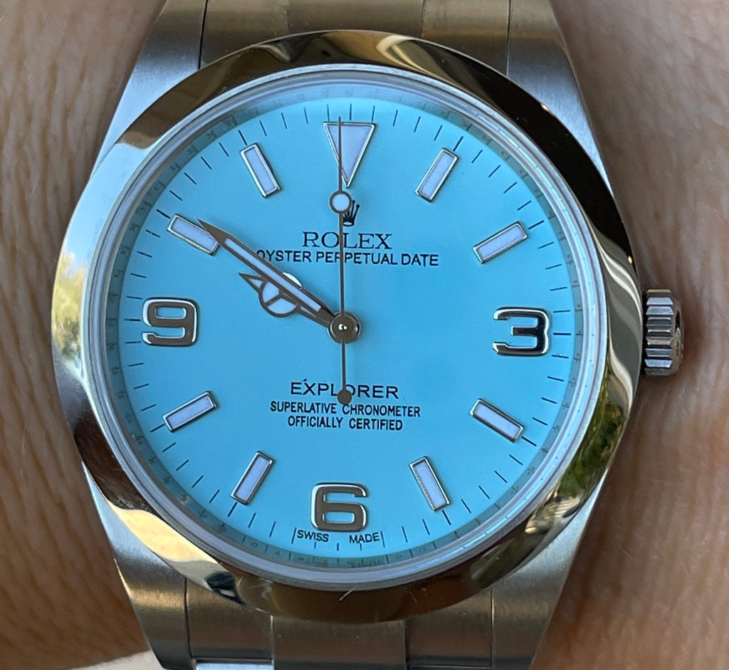 Rolex explorer shop blue dial