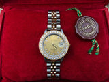 Rolex 26mm Datejust 69173 Steel Gold Dial 2 tone 1 ct Diamond Bezel 4 279383