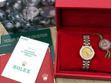 Rolex 26mm Datejust 69173 Steel Gold Dial 2 tone 1 ct Diamond Bezel 4 279383