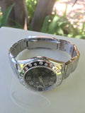 Rolex 31mm Datejust 178240 Steel Floral Gray Dial Custom Scattered Diamond Bezel