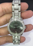 Rolex 31mm Datejust 178240 Floral Diamond Bezel Full Iced Out Oyster Band Lugs