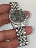 Rolex 31mm Datejust 178240 Floral Diamond Bezel Lugs Center links Jubilee Band