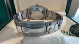 Rolex 36mm Datejust Steel 116200 Turquoise Blue Raised Roman Diamond Dial Bezel