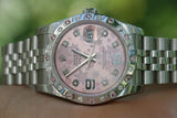 Rolex 36mm Datejust 126200 Steel Diamond Pink Sapphire Bezel for Floral 278344