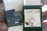 Rolex 36mm Datejust 126200 Steel Diamond Pink Sapphire Bezel for Floral 278344