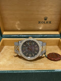 Rolex Datejust 36mm 16233 Two Tone 18k Yellow Gold Diamond Bezel Tahitian MOP