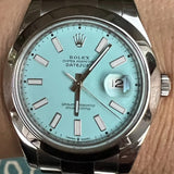 Rolex 41mm Datejust 116300 Refinished Turquoise Dial 4 OP 41 124300 OP 36 126000