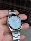 Rolex 41mm Datejust 126300 Refinished Ice Blue Diamond Dial 4 Platinum 228206