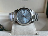 Rolex 41mm Datejust 126300 Refinished Ice Blue Diamond Dial 4 Platinum 228206