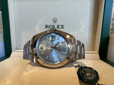 Rolex 41mm Datejust 126300 Refinished Ice Blue Dial 4 Platinum 228206 Mint