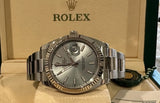 Rolex 41mm Datejust 126334 Oyster Band 18k Fluted Bezel Refinished Ice Blue Dial