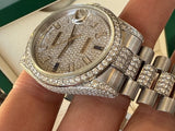 Rolex Day Date President 36mm 118239 18k White Gold Pave Diamond Dial 4 228349