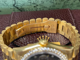 Rolex 36mm President 18238 18K Gold Diamond Bezel Factory Diamond Vignette Dial