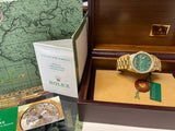 Rolex 36mm President 18238 18K Gold Malachite Diamond Dial Diamond Bezel Mint