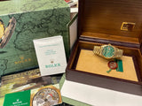 Rolex 36mm President Day-Date 18238 Unisex 18K Gold Malachite Diamond Dial Mint