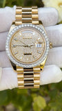 Rolex Day-Date President 40mm 228238 18k Yellow Gold Diamond Dial Bezel 228348