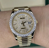 Rolex Day-Date President 40mm 228238 18k Yellow Gold Diamond Dial Bezel 228348