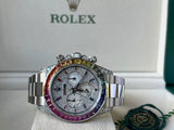 Rolex 116500 Daytona Rainbow 116599RBOW Bezel Pave Diamond Dial Lugs Stnls Steel