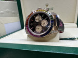 Rolex Rose Gold 116505 Daytona 116595RBOW Rainbow Sapphire Bezel Diamond Lugs