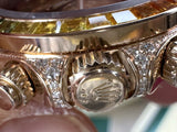 Rolex Rose Gold 116505 Daytona 116595RBOW Rainbow Sapphire Bezel Diamond Lugs