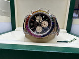 Rolex Rose Gold 116505 Daytona 116595RBOW Rainbow Sapphire Bezel Diamond Lugs