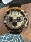 Rolex Daytona 116518 18k Yellow Gold Black Ceramic & Oysterflex Strap 116518LN