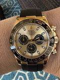 Rolex Daytona 116518 18k Yellow Gold Black Ceramic & Oysterflex Strap 116518LN