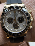 Rolex Daytona 116518 Meteorite Dial for 116518LN mtbkiof Black Ceramic Oysterflex Strap 116518LN mtbkiof 18K Yellow Gold