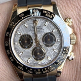 Rolex Daytona 116518 Meteorite Dial for 116518LN mtbkiof Black Ceramic Oysterflex Strap 116518LN mtbkiof 18K Yellow Gold