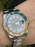 Rolex 40mm GMT Master II 116710 Superior Green And Yellow Ceramic Insert Mint