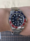 Rolex 40mm GMT Master II 116710 Refinished Blue Dial Seen On Pepsi 126719BLRO BL