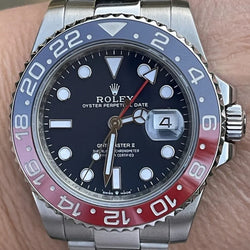 Rolex 40mm GMT Master II 116710 Refinished Blue Dial Seen On Pepsi 126719BLRO BL
