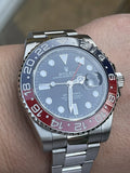 Rolex 40mm GMT Master II 116710 Refinished Blue Dial Seen On Pepsi 126719BLRO BL