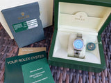 Rolex 31mm OP 177200 Turquoise Diamond Dial Diamond Bezel OP 277200 Mint