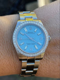 Rolex 31mm OP 177200 Turquoise Diamond Dial Diamond Bezel OP 277200 Mint