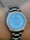 Rolex 31mm OP 177200 Turquoise Diamond Dial Diamond Bezel OP 277200 Mint