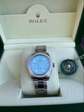 Rolex 31mm OP 177200 Turquoise Diamond Dial Diamond Bezel OP 277200 Mint