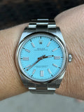 Rolex 41mm Oyster Perpetual 124300 Refinished Turquoise Dial 4 126000 Mint