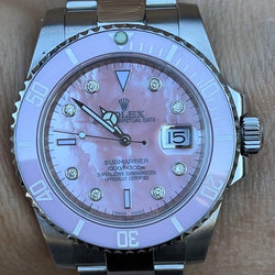 Rolex Submariner 40mm 116610 Ceramic Pink Diamond Dial Mother of Pearl Complete