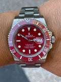 Rolex Submariner 40mm 116610 Superior Red Ceramic Bezel Red Dial Iron Man Mint