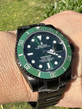 Rolex Steel Submariner 16610 AM PVD Case Bezel Band 4 116610 Green Ceramic Dial