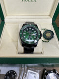 Rolex Steel Submariner 16610 AM PVD Case Bezel Band 4 116610 Green Ceramic Dial