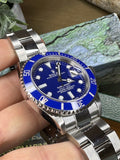 Rolex Submariner 40mm 16610 Blue Smurf Bezel Dial 4 116619LB Ceramic Insert Mint