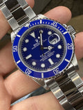 Rolex Submariner 40mm 16610 Blue Smurf Bezel Dial 4 116619LB Ceramic Insert Mint