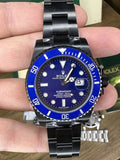 Rolex Steel Submariner 16610 AM PVD Case Bezel Band 4 116610 Blue Ceramic Dial