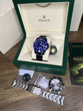 Rolex Steel Submariner 16610 AM PVD Case Bezel Band 4 116610 Blue Ceramic Dial