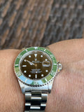 Rolex Submariner 40mm 16610 Custom Bezel Insert 4 126610LV Kermit Factory Dial