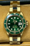 Rolex Submariner 40mm 16618 18k Yellow Gold Green Ceramic Bezel 4 116610LV Hulk