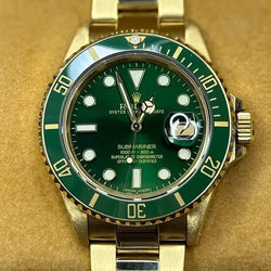 Rolex Submariner 40mm 16618 18k Yellow Gold Green Ceramic Bezel 4 116610LV Hulk