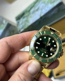 Rolex Submariner 40mm 16618 18k Yellow Gold Green Ceramic Bezel 4 116610LV Hulk